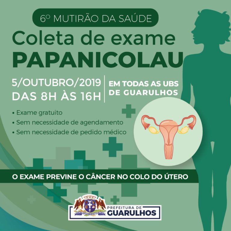 6º mutirão de papanicolau abre todas as UBS neste sábado