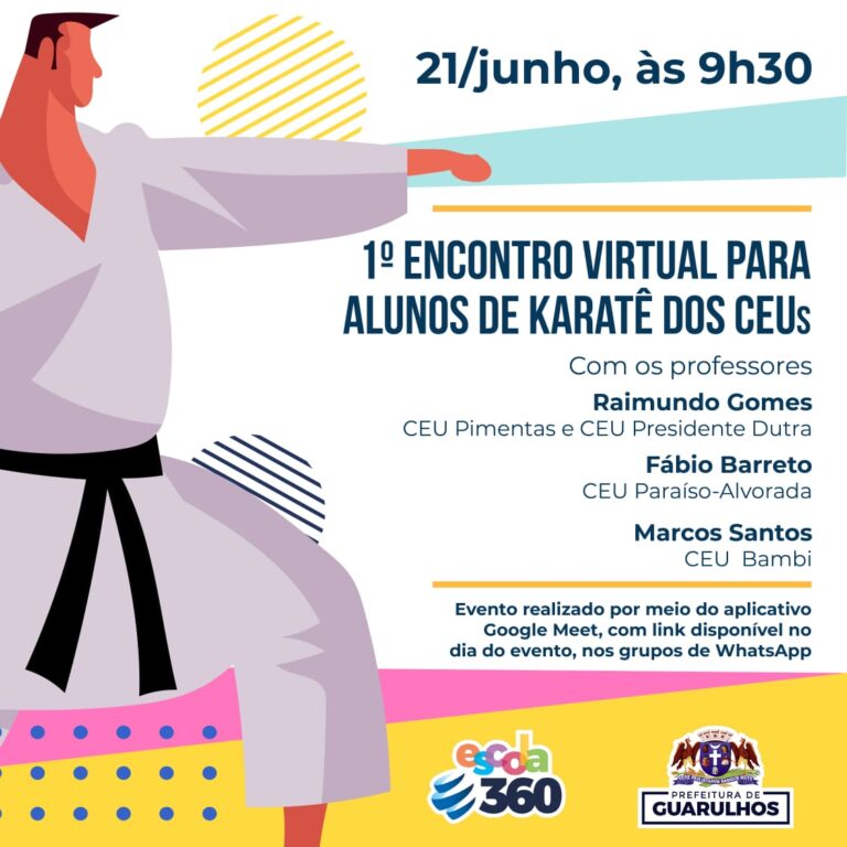 Prefeitura realiza 1º encontro virtual para alunos de karatê dos CEUs