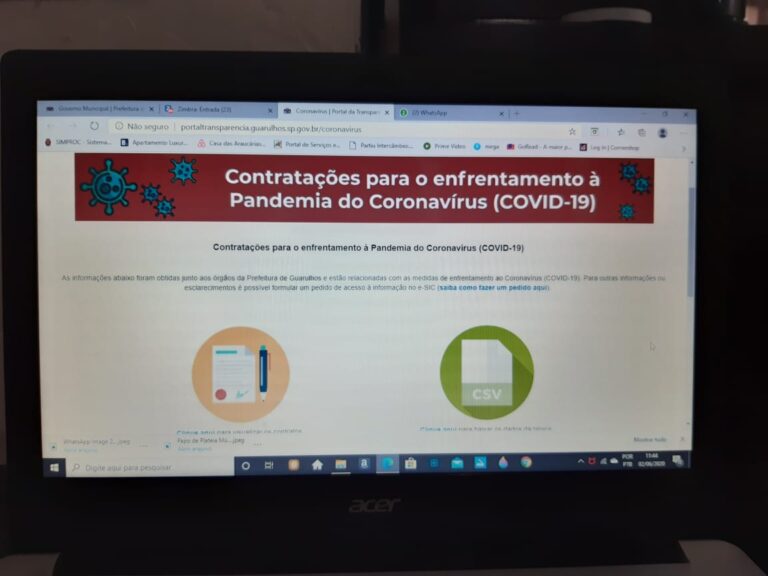 Portal da Transparência informa sobre contratações para o combate à pandemia em Guarulhos