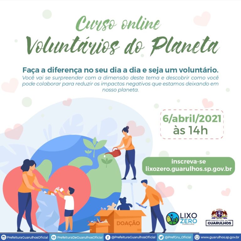 Curso Voluntários do Planeta abre a agenda das atividades Lixo Zero Guarulhos em abril