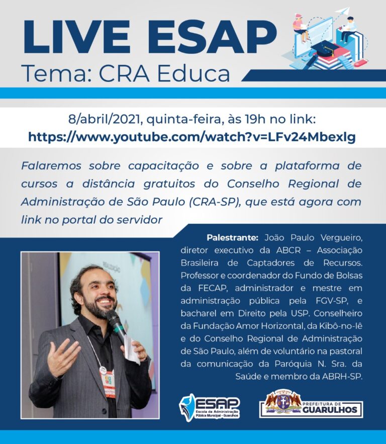 Esap realizará palestra sobre plataforma de cursos online em 8 de abril