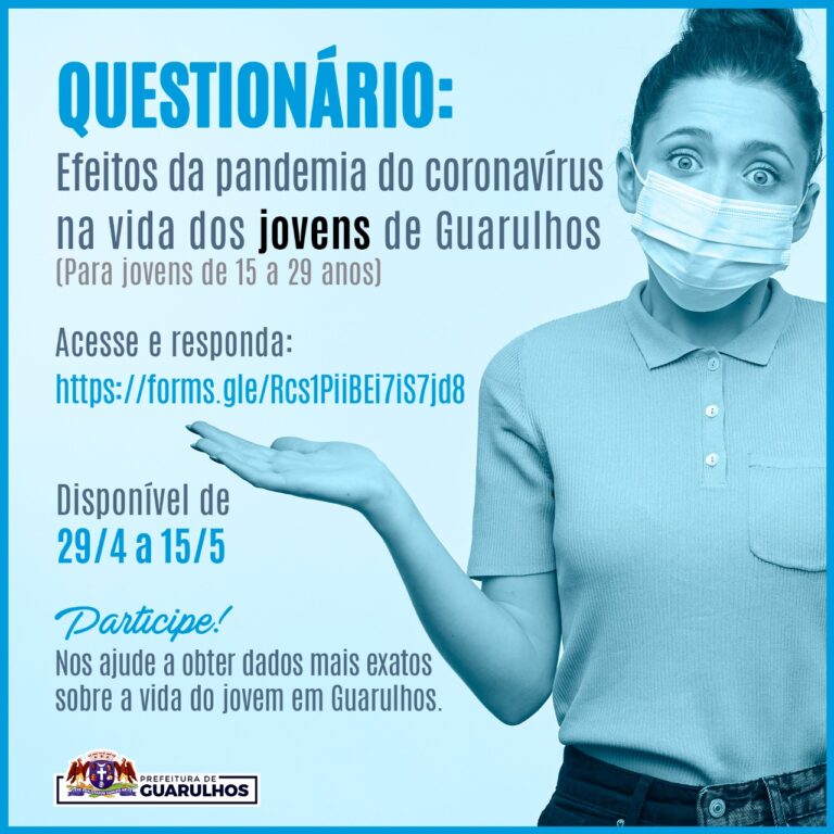 Prefeitura realiza pesquisa sobre os efeitos da pandemia nos jovens guarulhenses