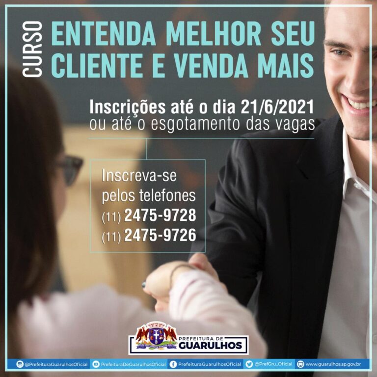 Prefeitura abre inscrições para curso online sobre técnicas de melhoria de vendas
