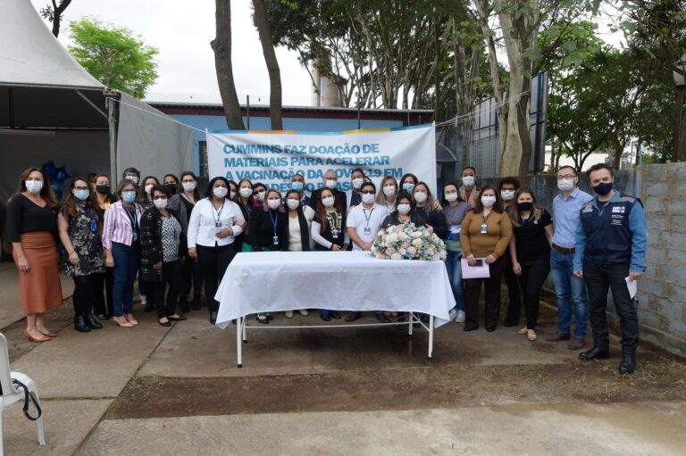 12 UBS de Guarulhos recebem doações da Cummins pela Frente Unidos pela Vacina
