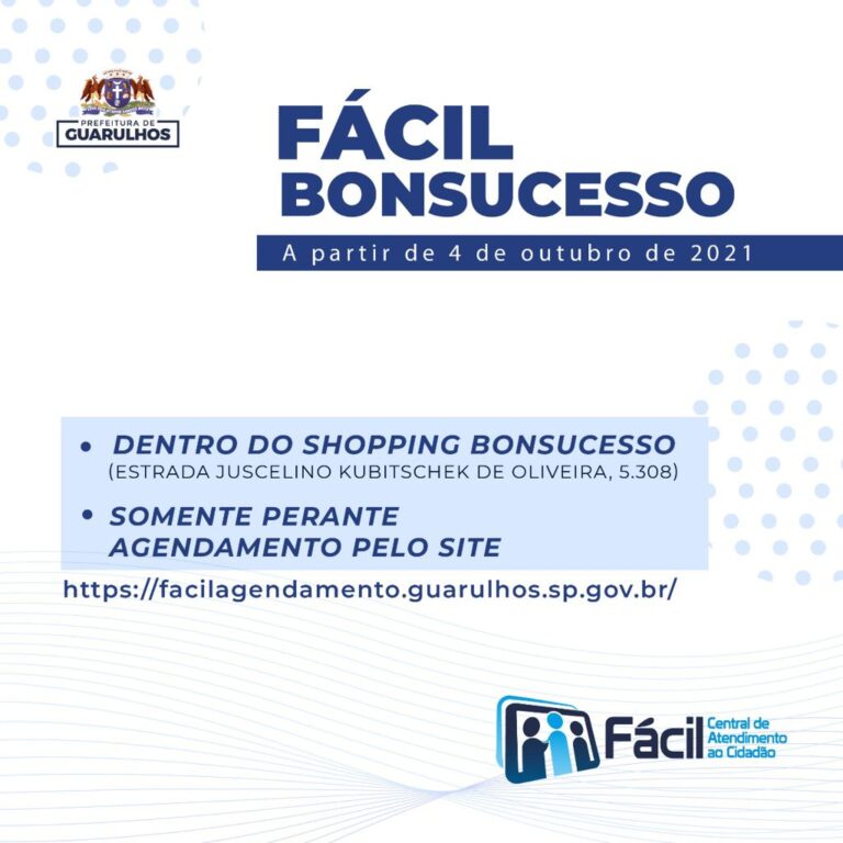 Fácil abre unidade no Shopping Bonsucesso com atendimento presencial por agendamento