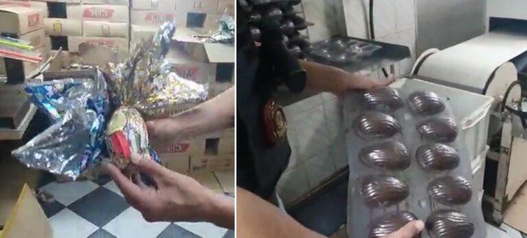 Polícia Civil descobre em Guarulhos fábrica de chocolate subterrânea que reembalava ovos de páscoa vencidos