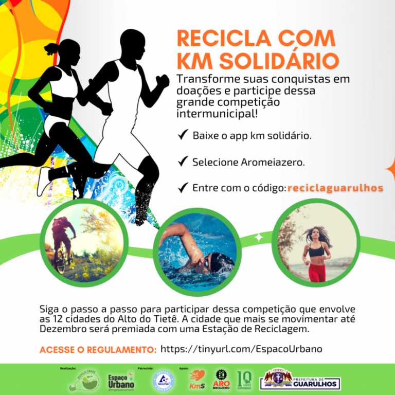 Recicla com Km Solidário mobiliza Guarulhos e cidades do Alto Tietê