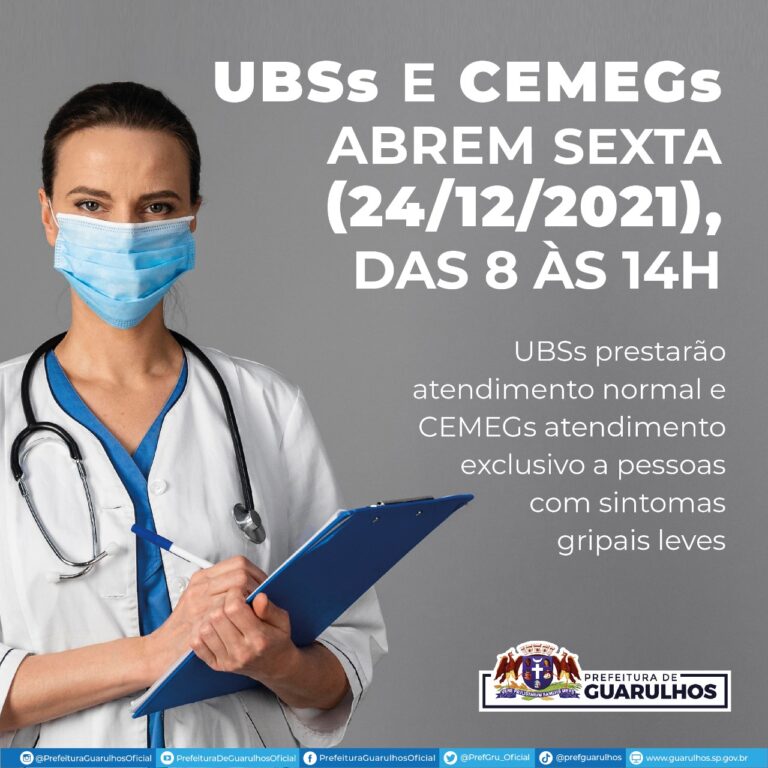 UBS e Cemegs abrem nesta sexta-feira para atendimento de pessoas com sintomas gripais
