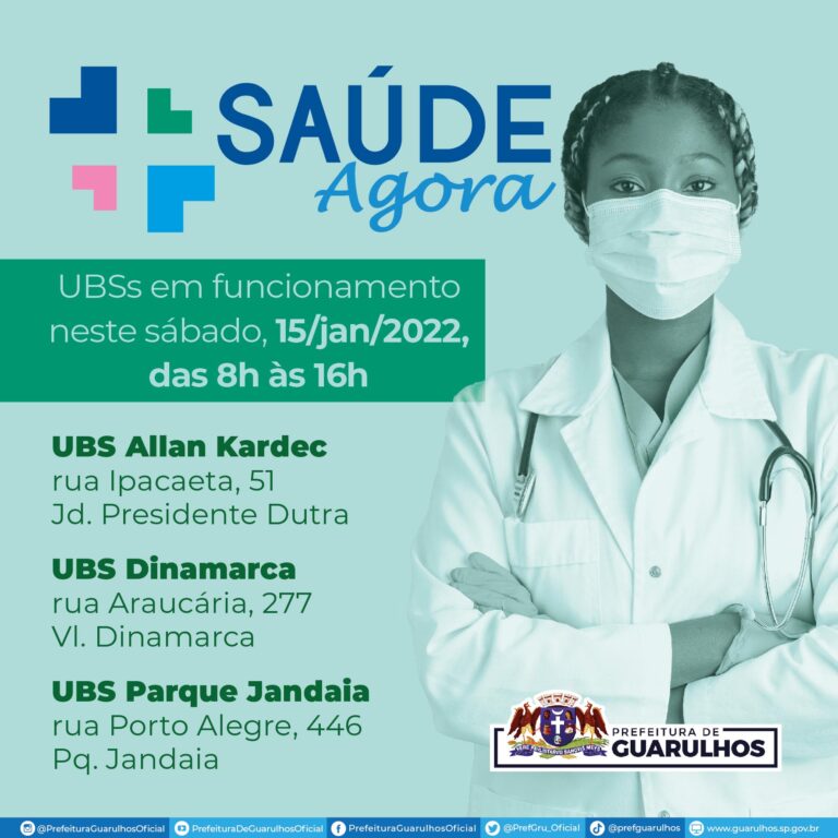 Saúde Agora inicia o ano com a abertura de três UBS neste sábado