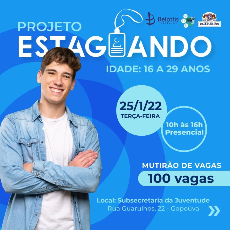 Prefeitura promove mutirão de estágios para estudantes do ensino médio no próximo dia 25