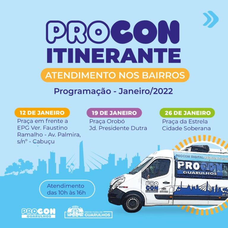 Van Procon Itinerante atenderá em três bairros em janeiro