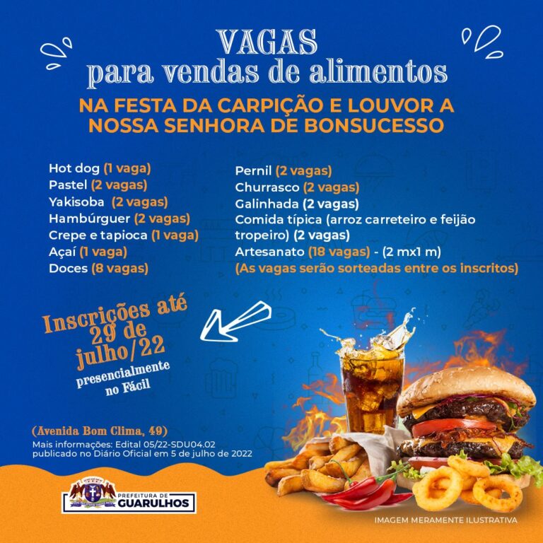 Prefeitura abre edital para comércio na Festa da Carpição