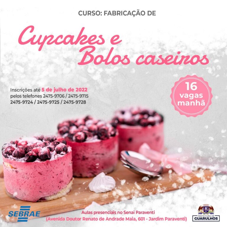 Cursos de produção de doces recebem inscrições até 5 de julho em Guarulhos