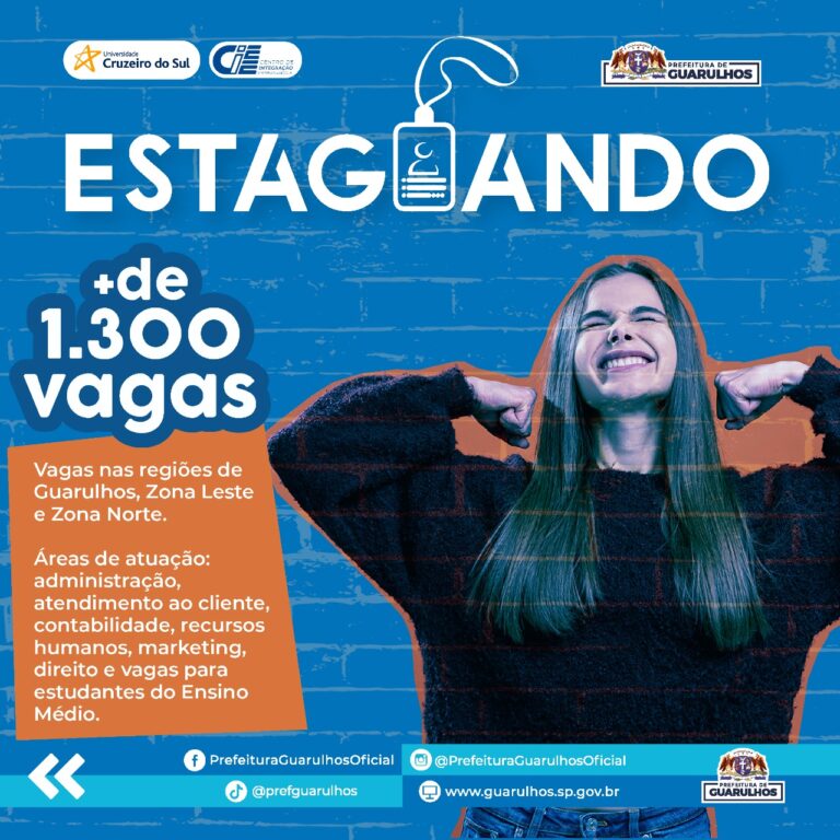 Mutirão de estágios oferece 1,3 mil vagas em Guarulhos no dia 21