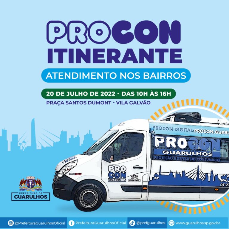 Procon Itinerante atenderá na Vila Galvão nesta quarta-feira
