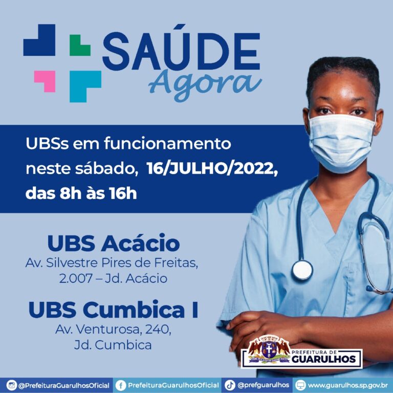 UBS Acácio e Cumbica I abrem neste sábado pelo programa Saúde Agora