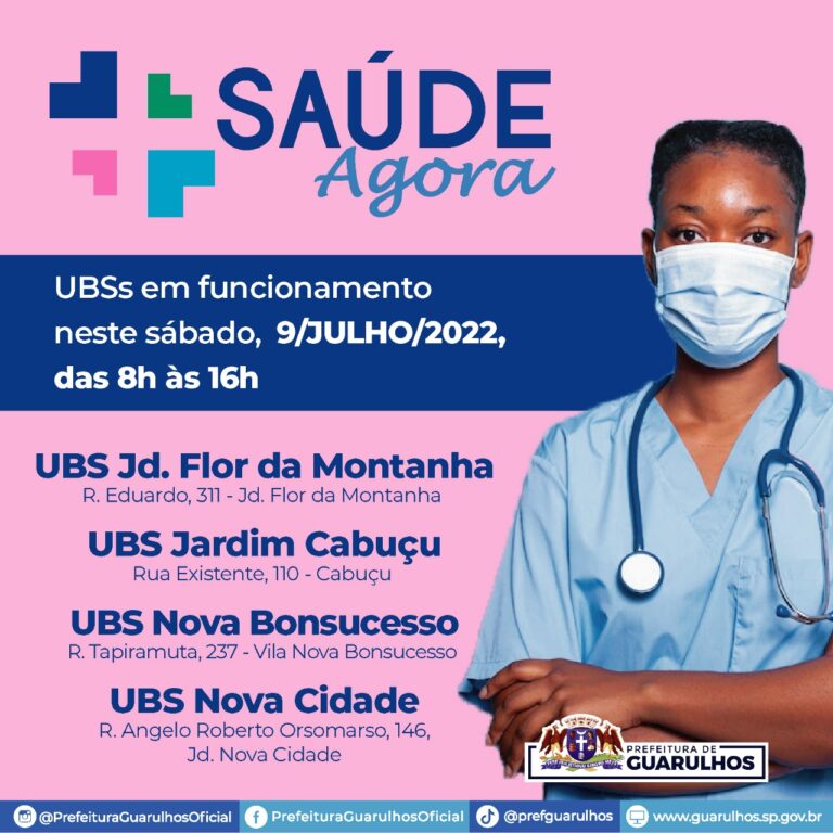 Prefeitura abre quatro UBS no sábado pelo programa Saúde Agora