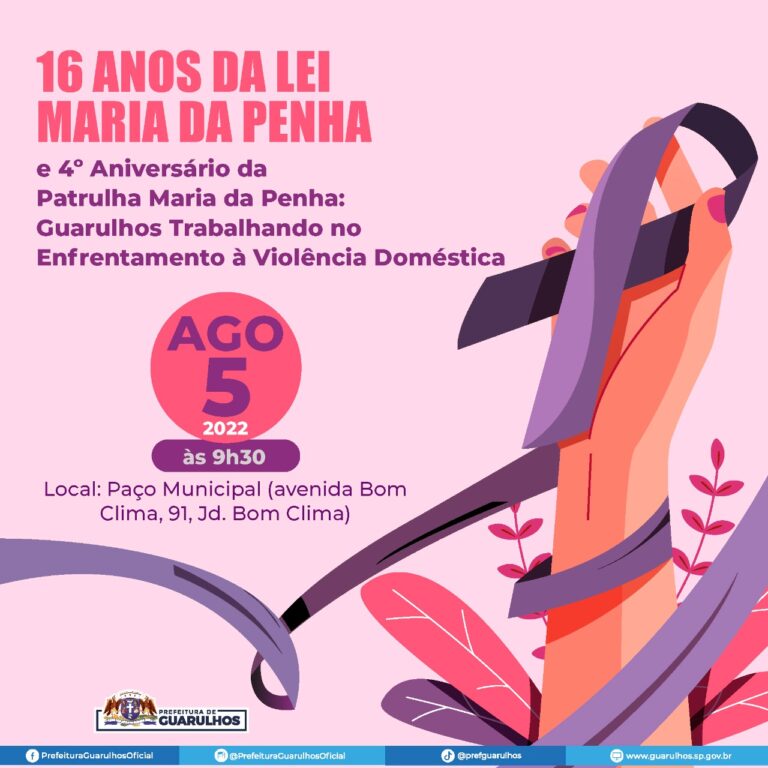 Prefeitura celebra 16 anos da Lei Maria da Penha nesta sexta-feira