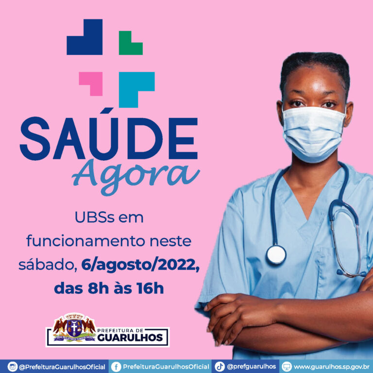 Primeiro sábado de agosto tem quatro UBS abertas pelo programa Saúde Agora