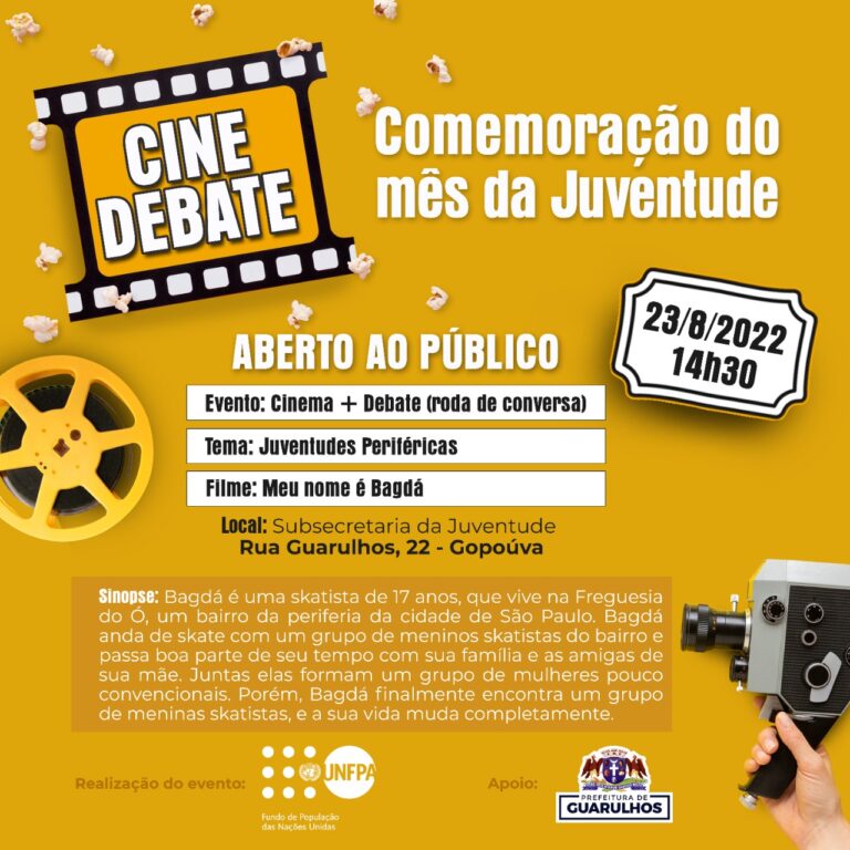 Prefeitura promove cine-debate sobre juventudes periféricas no dia 23
