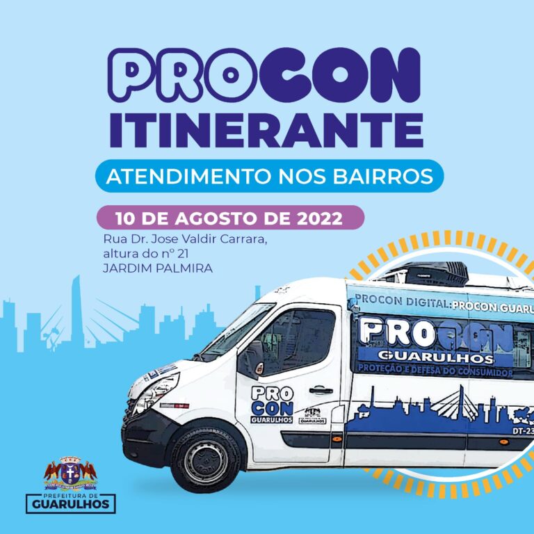 Quarta-feira haverá atendimento do Procon Itinerante no Jardim Palmira