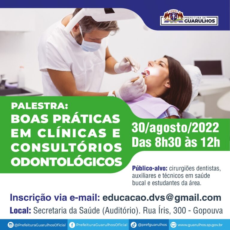 Prefeitura abre inscrições para palestra sobre boas práticas na área odontológica