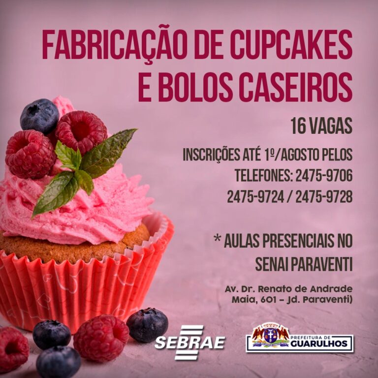 Cursos gratuitos de culinária têm 32 vagas abertas em Guarulhos
