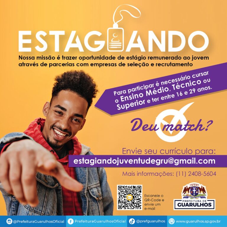 Projeto da Prefeitura recebe currículo de estudantes entre 16 e 29 anos para estágios