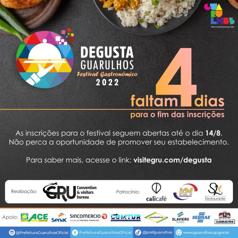 Inscrições para o festival Degusta Guarulhos terminam neste domingo