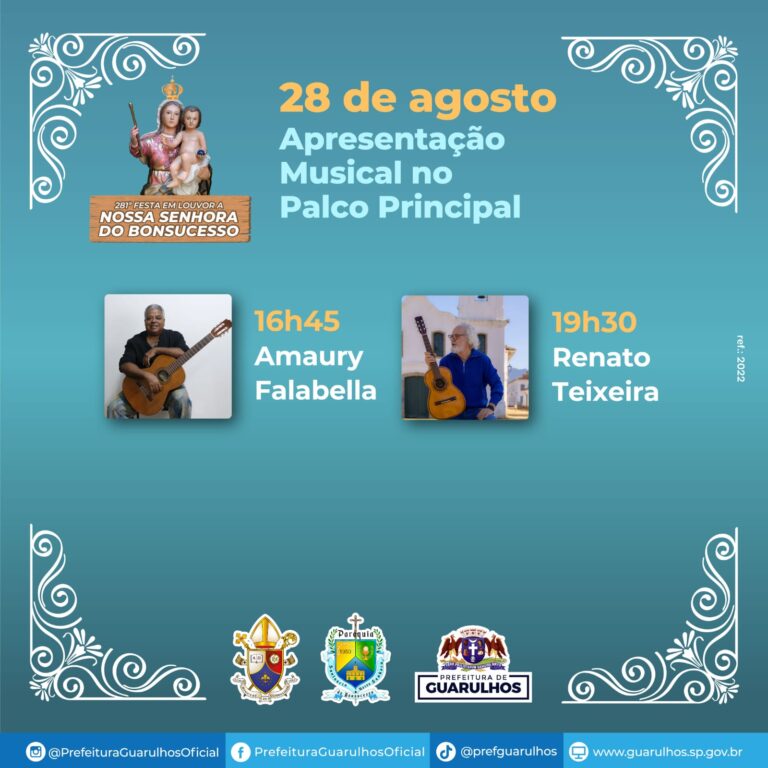 Renato Teixeira é atração na 281ª Festa de Nossa Senhora de Bonsucesso