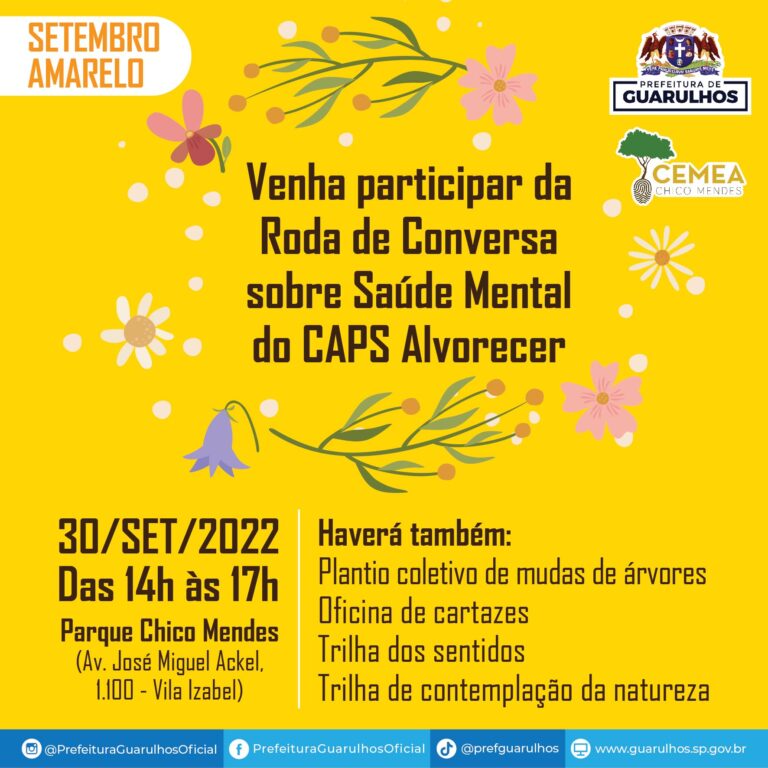Prefeitura encerra o Setembro Amarelo com roda de conversa sobre saúde mental