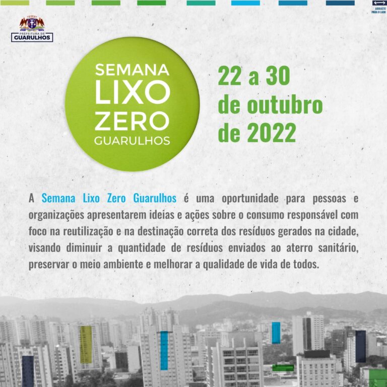 Prefeitura abre inscrições para a 6a Semana Lixo Zero Guarulhos