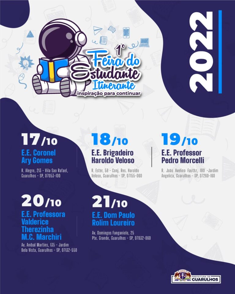 1ª Feira do Estudante Itinerante começa na segunda-feira em Guarulhos