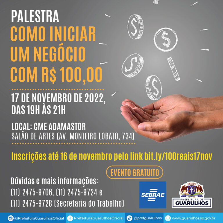 Palestra gratuita sobre formas de iniciar um empreendimento tem inscrições abertas
