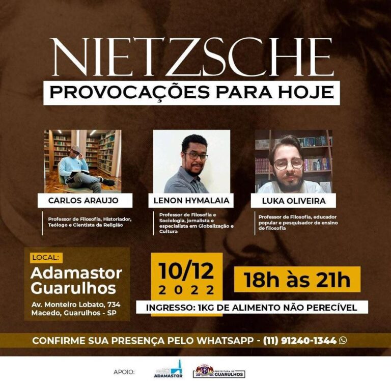 Nietzsche é tema de discussão no Adamastor neste sábado