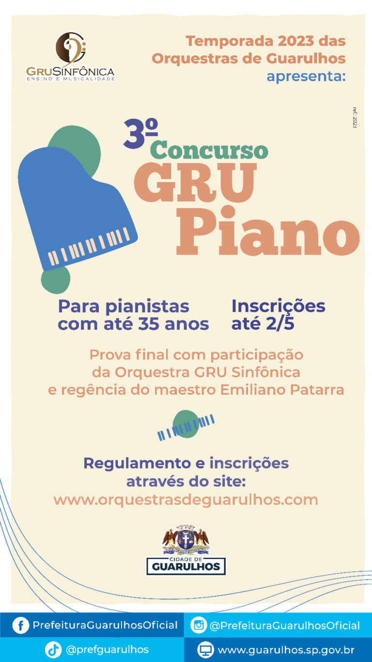3ª edição do GruPiano está com inscrições abertas em Guarulhos