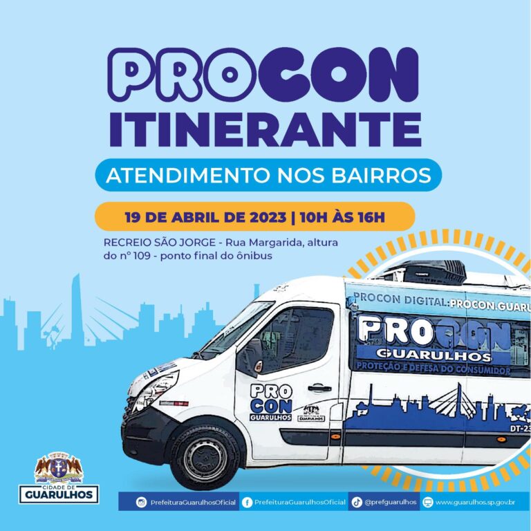 Procon Itinerante atende no Recreio São Jorge nesta quarta-feira