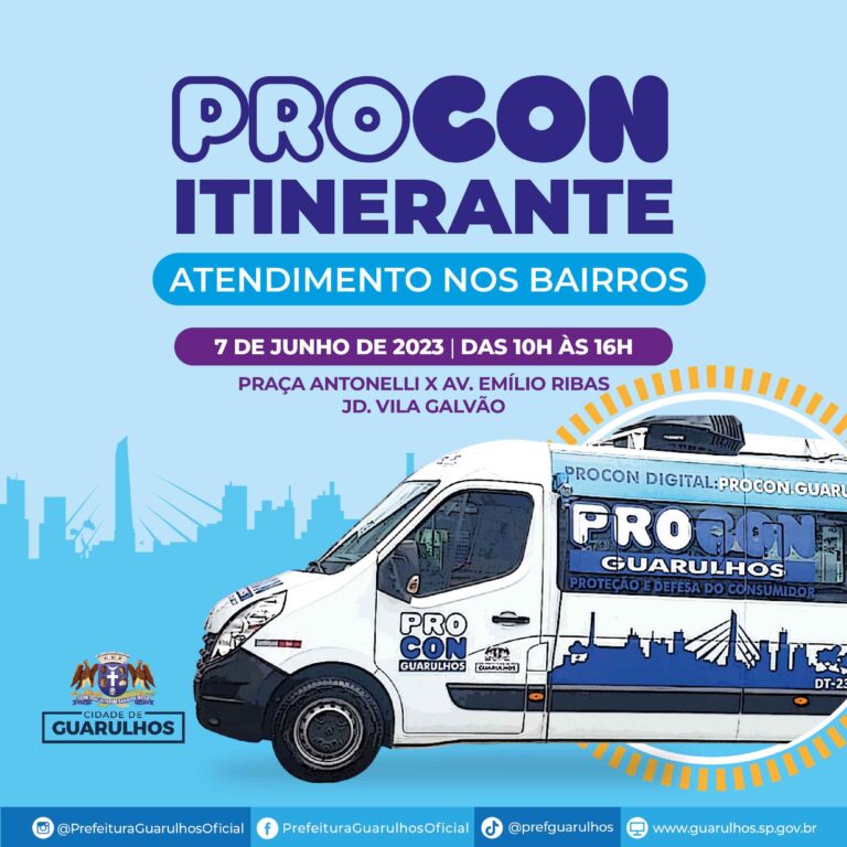 Procon Itinerante atende no Jardim Vila Galvão nesta quarta-feira