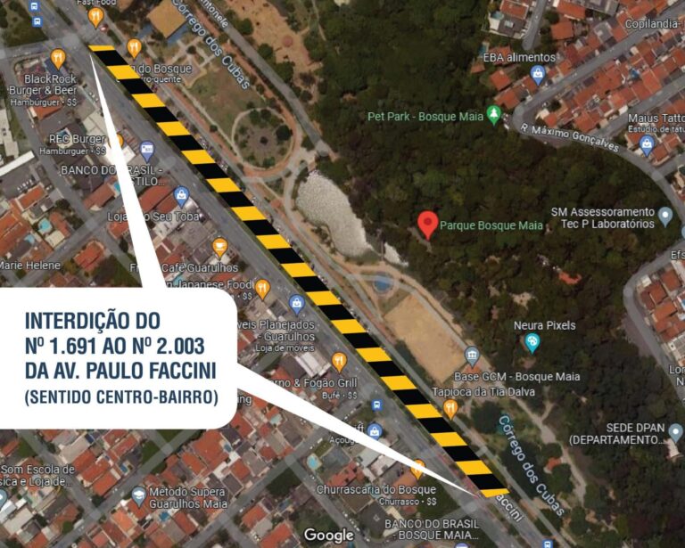 Fechada para lazer no próximo domingo, avenida Paulo Faccini tem extensa programação de atividades