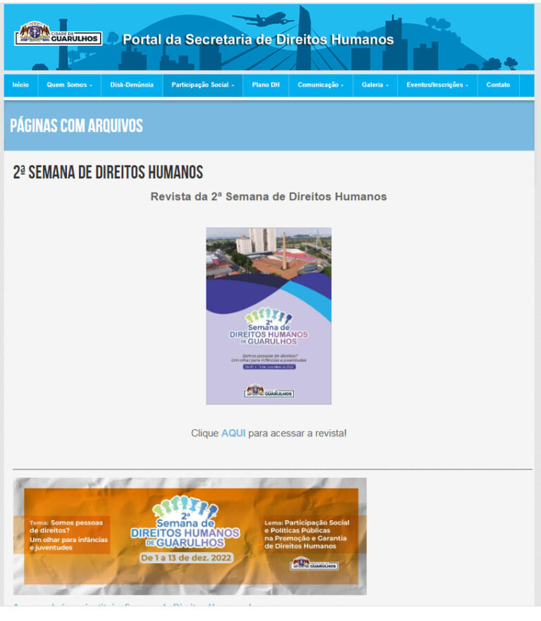 2ª Semana de Direitos Humanos de Guarulhos ganha revista online
