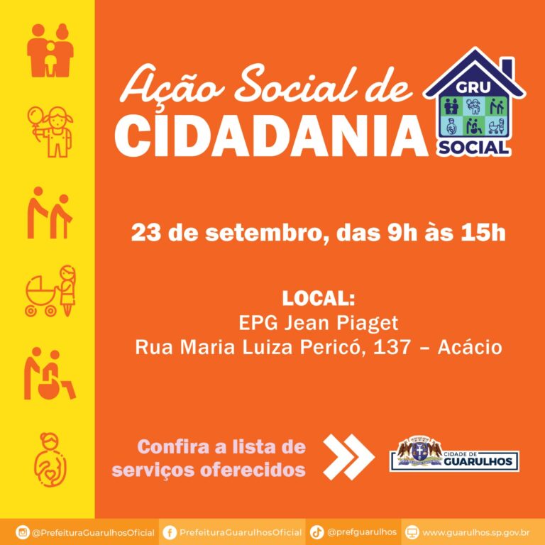 Jardim Acácio recebe ação social com serviços gratuitos no dia 23 de setembro