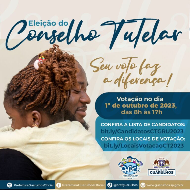 Eleição para conselheiros tutelares acontece em outubro em Guarulhos