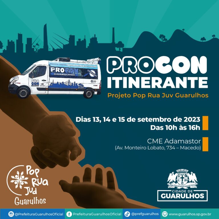 Procon Itinerante participa do Pop Rua Jud Gru de quarta a sexta-feira no Adamastor