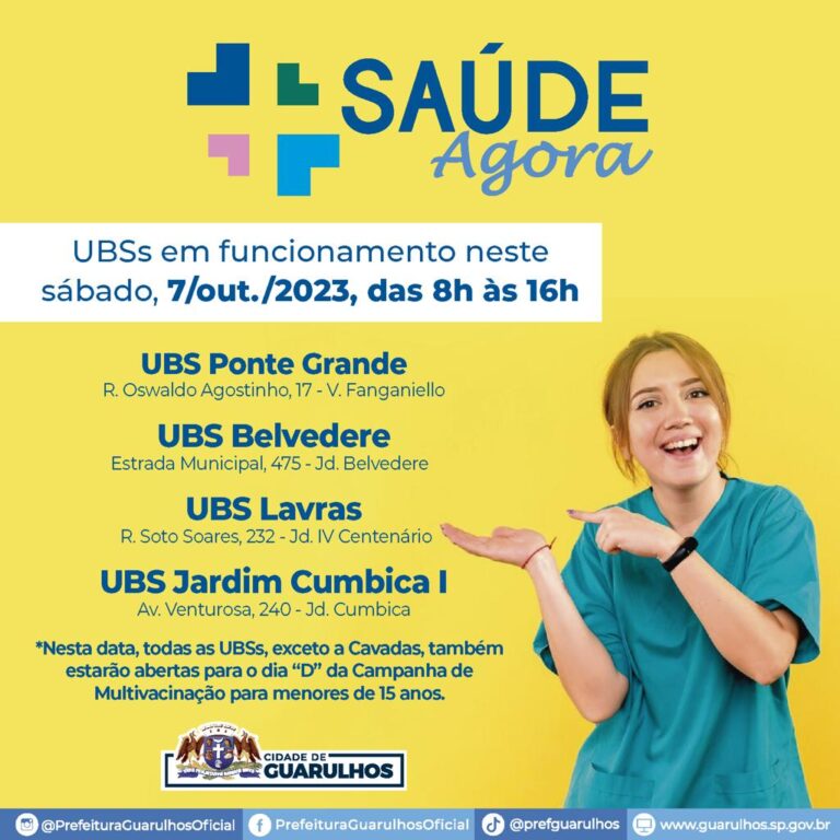 Todas as UBS abrem no sábado para o Dia D de Multivacinação e quatro pelo Saúde Agora