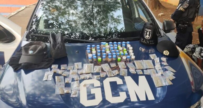 GCM prende dois homens por tráfico de entorpecentes no Jardim Divinolândia
