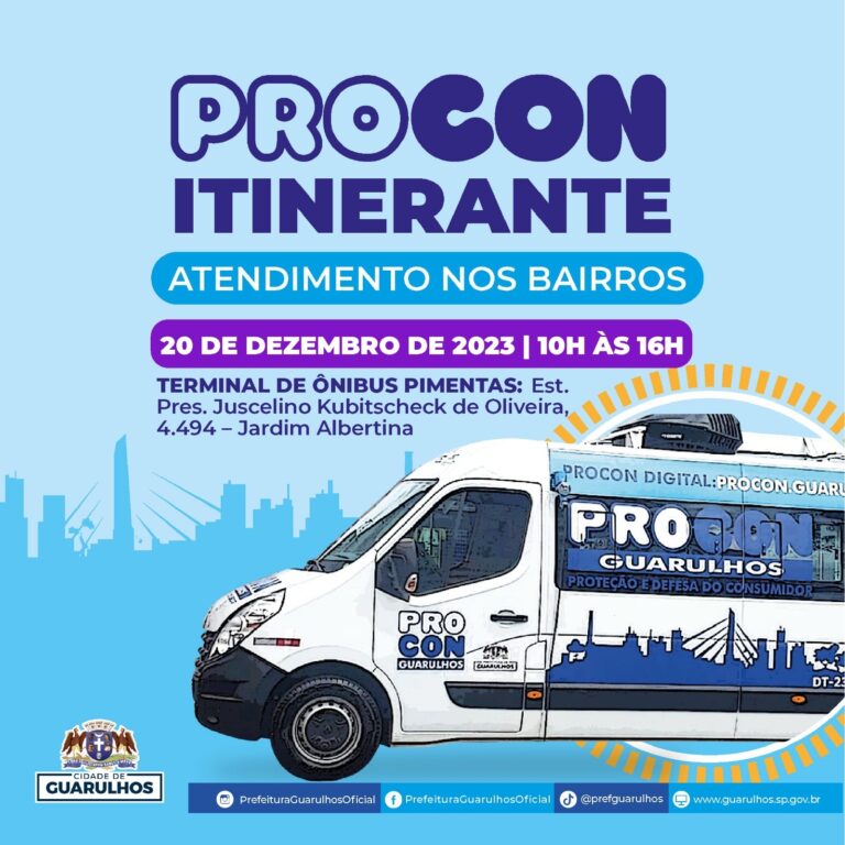 Procon Itinerante atende nesta quarta-feira no Terminal de Ônibus Pimentas