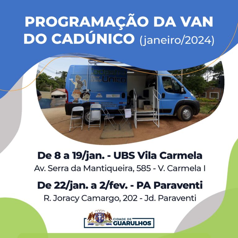 Van do CadÚnico passará por dois bairros em janeiro de 2024
