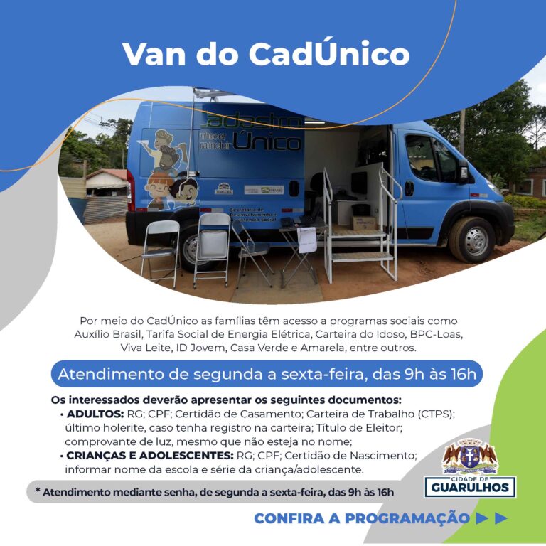 Quatro bairros recebem a Van do CadÚnico no último mês do ano