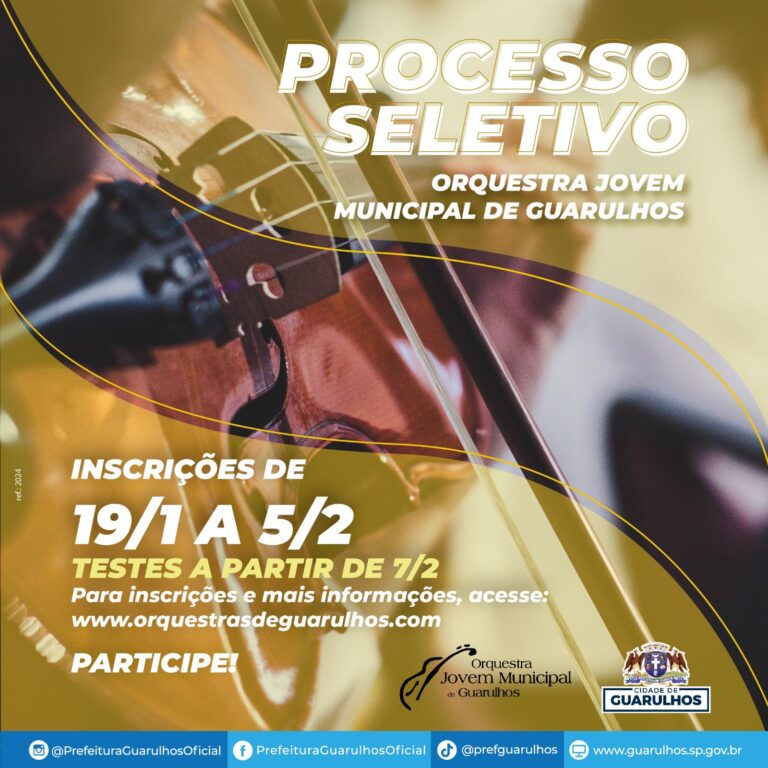 Orquestra Jovem de Guarulhos abre processo seletivo nesta sexta-feira