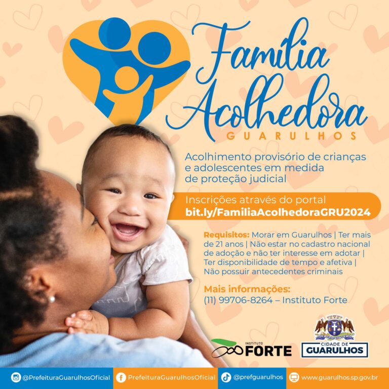 Serviço de acolhimento de crianças e adolescentes recebe inscrições em Guarulhos